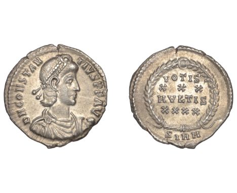 Roman Imperial Coinage, Constantius II, Reduced Siliqua, Sirmium, 351-5, pearl-diademed, draped and cuirassed bust right, rev