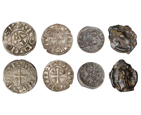 Crusader issues, Antioch, Bohemund III or IV (1163-1233), Denier, helmeted head left, 0.89g/12h (Malloy 65ff); together with 