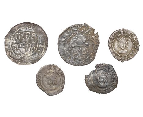 Henry VII (1485-1509), Sovereign Penny, Durham, Bp Fox, r d at sides of shield (S 2233-4); Henry VIII, Second coinage, Penny,