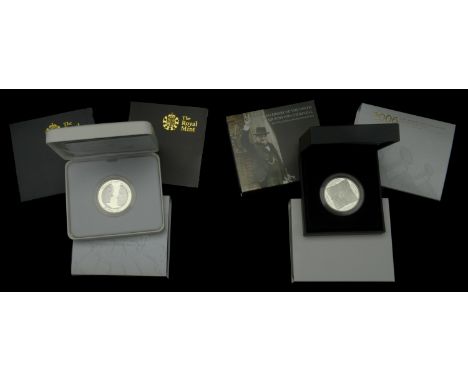 Elizabeth II, silver Proof Piedfort Five Pounds (6), 2006, 2007, 2010, 2011 (2), 2015; together with silver Proof Five Pounds