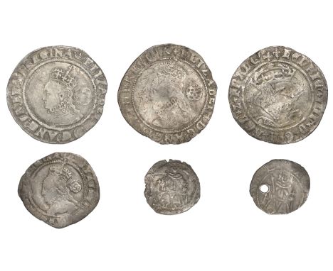 Elizabeth I, Third issue, Sixpence, 1568, mm. coronet, bust 4B, 2.77g/2h (N 1997; S 2562); together with other hammered coins