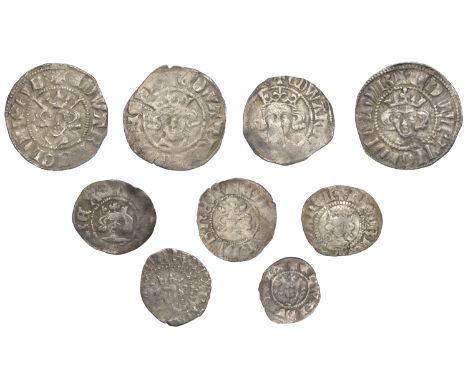 Edward I, Penny, class 3e, Newcastle, 1.37g/1h (N 1020; S 1428); together with other hammered coins (8), Edward I to Henry VI
