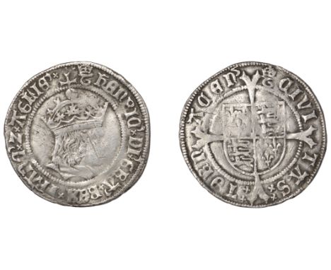 Henry VIII (1509-1547), First coinage, Groat, Tournai, mm. crowned cursive t, reads aglie, civitas tornacen’, 2.72g/10h (N –;