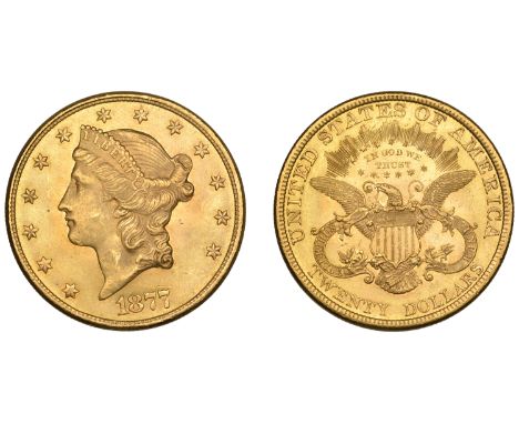 United States of America, Twenty Dollars, 1877. Light marks, extremely fine  £1,200-£1,500