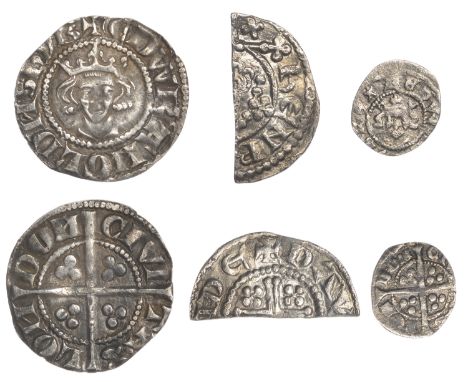 Edward I, Penny, class 2b, London, 1.35g/9h (N 1015b; S 1386); together with an Edward I Farthing and a Henry II Short Cross 