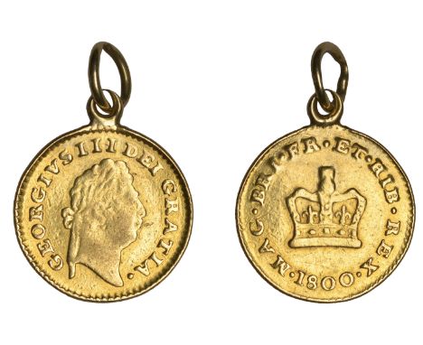 George III (1760-1820), Pre-1816 issues, Third-Guinea, 1800, first bust (EGC 870; S 3738). Gilt and mounted, otherwise fine £