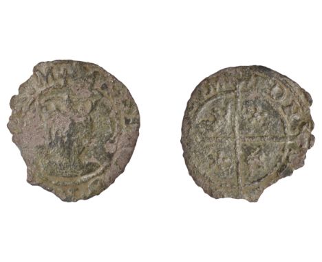 Scotland, Mary, First period, Penny, type I, mm. cross on obv. only, infant head facing, arched crown, rev. crown in first an