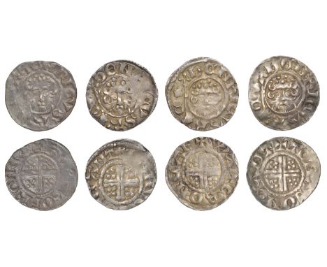 Henry III (1216-1272), Pennies (4), all class VIIa2, Canterbury, Roger of R, roger of r on ca, 1.30g/12h (SCBI Mass 1925, thi