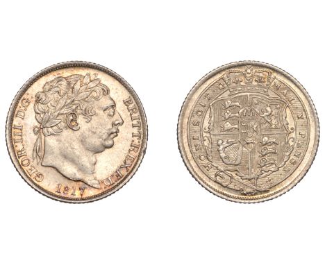 George III (1760-1820), New coinage, Sixpence, 1817 (ESC 2195; S 3791). A few light marks, otherwise extremely fine, toned  £