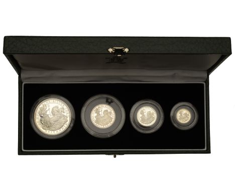 Elizabeth II (1952-    ), Britannia silver Proof set, 1997, Two Pounds to Twenty Pence (5) (S PBS01) [5]. As struck, light pe