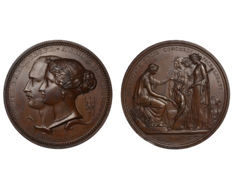 Great Exhibition, Hyde Park, 1851, Prize Medal, a copper award by W. and L.C. Wyon, conjoined heads of Victoria and Prince Al