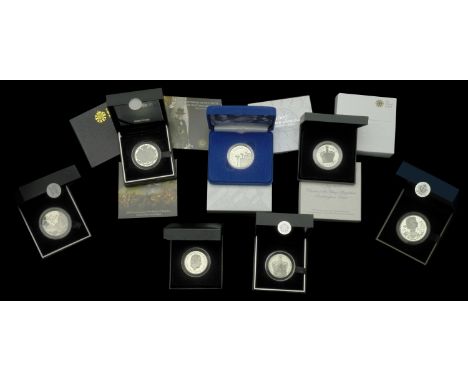Elizabeth II, silver Proof Five Pounds (13), 2006, 2007, 2008, 2009, 2010, 2012, 2013 (2), 2015 (5) [13]. Generally about as 