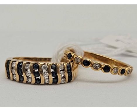 Two dress rings 9ct both size N 5.2 gms inc.