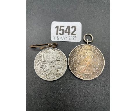 Silver 1897 Army Temperance Medal "watch and be sober" and a 1931 medal