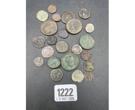 Small tin of Roman and Ancient coins