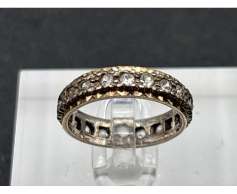 A 9ct and silver ring size J