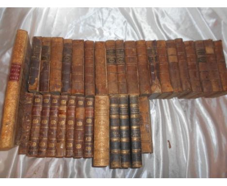 BELL'S BRITISH THEATRE  19 vols. (of 20, lacks Vol.II) 1776-78, plus 14 other leather bindings (33)