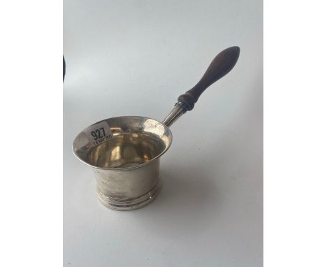 George III Brandy pan with turned wood handle . London 1750