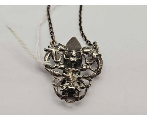 A chatelaine silver clip