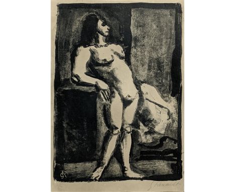 Georges Rouault (French, 1871-1958), Fille (from maitres et petits maitres d´aujourd'hui), 1926, lithograph, signed in pencil