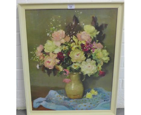 Marcel Dyf 'Peony's in a Stone Vase' Coloured Print  In a glazed frame, with an Aitken &amp; Dott label verso, 50 x 62cm