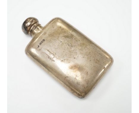 A George V silver hip flask, Neal &amp; Neal, London, 1916, 12.8cm.