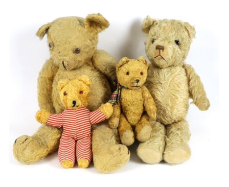 A light plush bear, and three others, 52cm (4)