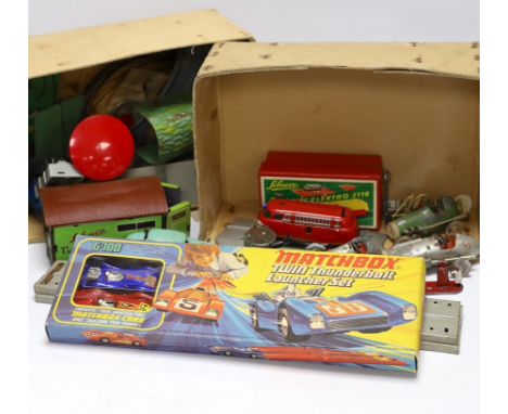 A boxed Matchbox Twin Thunderbolt Launcher set G-100, together with a quantity of Schuco Varianto items including four vehicl