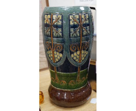 A Continental Art Nouveau pottery umbrella stand, 58cm