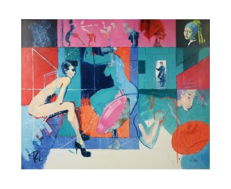 TOBY MULLIGAN (b.1969) ARTIST SIGNED LIMITED EDITION COLOUR PRINT ON CANVAS ‘Provocative Influence’ (4/50) no certificate 24”
