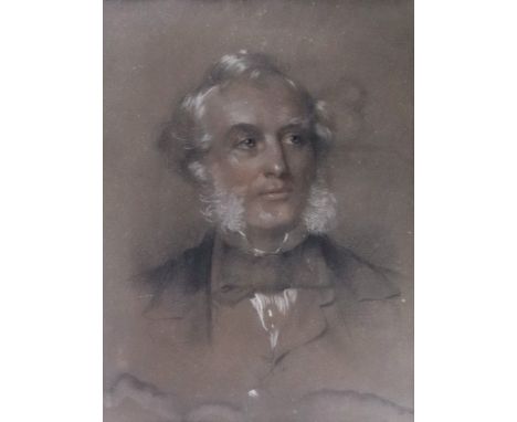 English School, 19th Century. Portrait of a gentleman, pastel, 43 x 33cm.