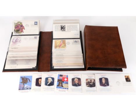 USA;  a collection of first day covers in ten albums, including a range from the 1950's to 1990's, including flags of the sta