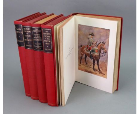 BARNES (Major R Money) Military Uniforms of Britain &amp; The Empire, Imperial Services Library, 1960, volume IV, red cloth a