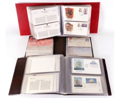 USA;  a collection of first day covers in eight albums, with a range from 1930's to 1980's, including a range of 'The Greates