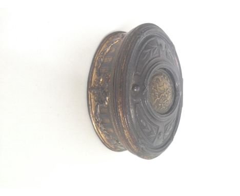 A Gilt Metal Trinket Box.  Height - 3.5cm, Width - 8cm.
