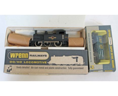 Wrenn OO gauge scale 0-6-0 Tank Black B.R. Locomotive (W2205) together with Coal Wagon BLY and Co. (W5000) boxed. Condition -