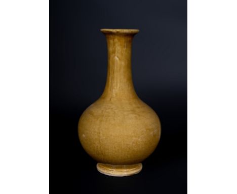 Chinese Art A yellow glazed porcelain vase China, 20th century . . Cm 12,00 x 38,00.