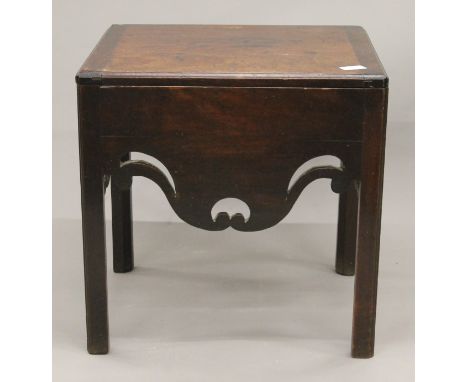 A Georgian mahogany converted commode. 48 cm wide.