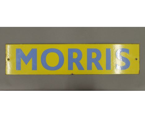 A vintage Morris enamel sign. 56 cm wide.