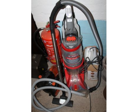 A VAX DUAL CARPET WASHER TOGETHER WITH A MULTI CYCLONE VACUUM, ETC 