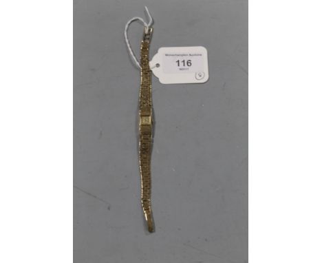 A GOLD ROTARY LADIES WRIST WATCH 