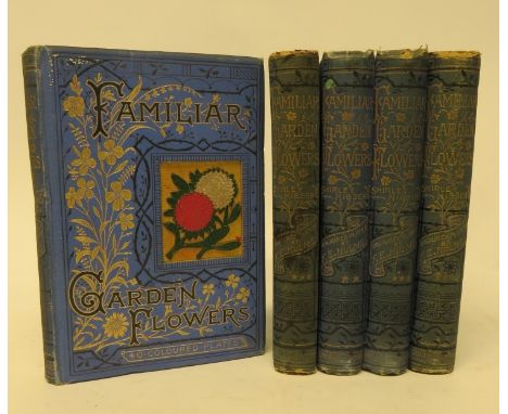 HULME, F. Edward - Familiar Garden Flowers, five books:  First, Second, Third, and another and the Fourth Series, bound in be