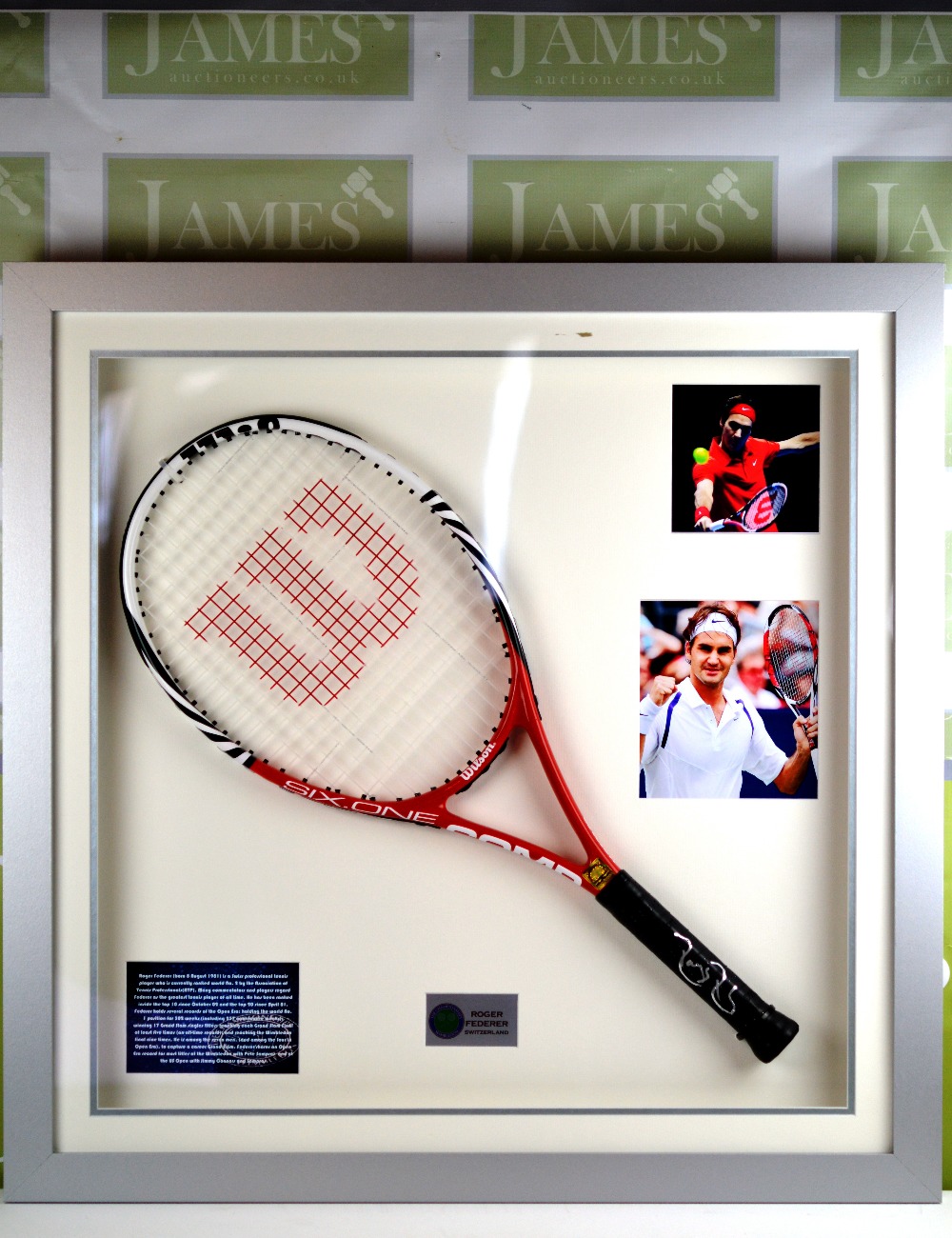 roger federer signed racket