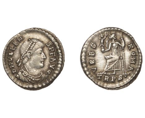 Roman Imperial Coinage, Valens (364-378), Siliqua, Trier, 364-7, d n valen-s avg, pearl-diademed, draped and cuirassed bust r