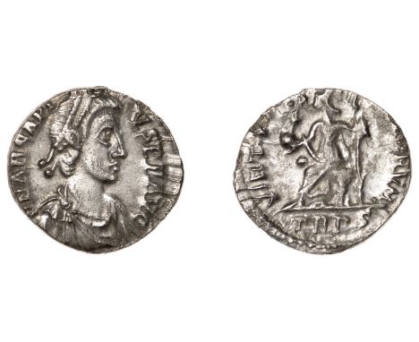 Roman Imperial Coinage, Arcadius (383-408), Siliqua, Trier, 392-5, d n arcapi-vs p f avg, pearl-diademed, draped and cuirasse