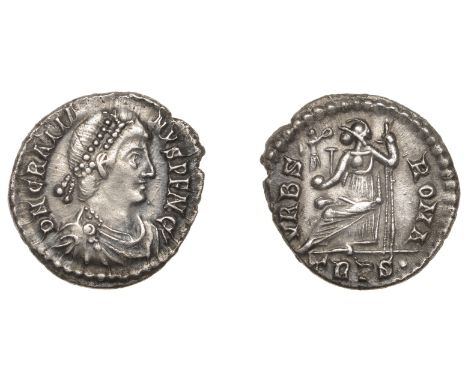 Roman Imperial Coinage, Gratian (367-383), Siliqua, Trier, 364-7, d n gratia-nvs avg, pearl-diademed, draped and cuirassed bu