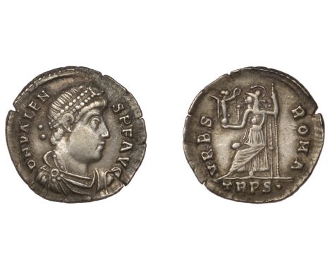 Roman Imperial Coinage, Valens (364-378), Siliqua, Trier, 364-7, d n valen-s avg, pearl-diademed, draped and cuirassed bust r