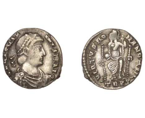 Roman Imperial Coinage, Magnus Maximus (383-388), Siliqua, Trier, dn mag max-imvs p f avg, pearl-diademed, draped and cuirass