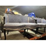 2 Seater Vintage style sofa with wood frame