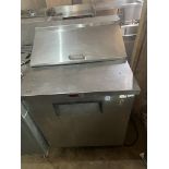 True wide single door Saladette prep fridge 700mm wide